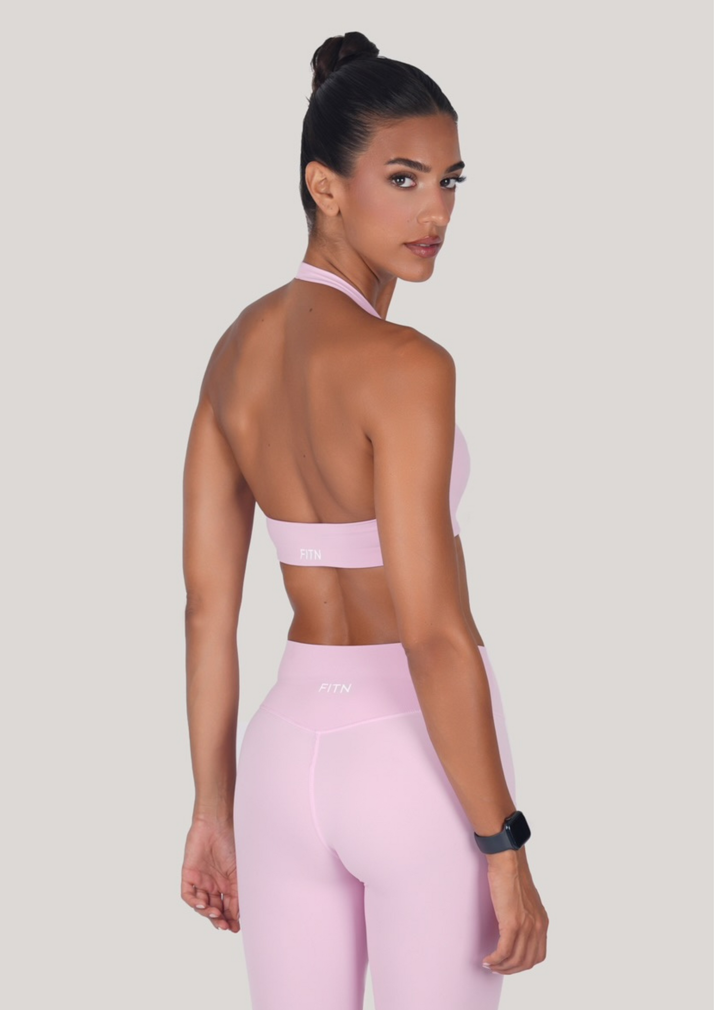 Baby pink backless bra