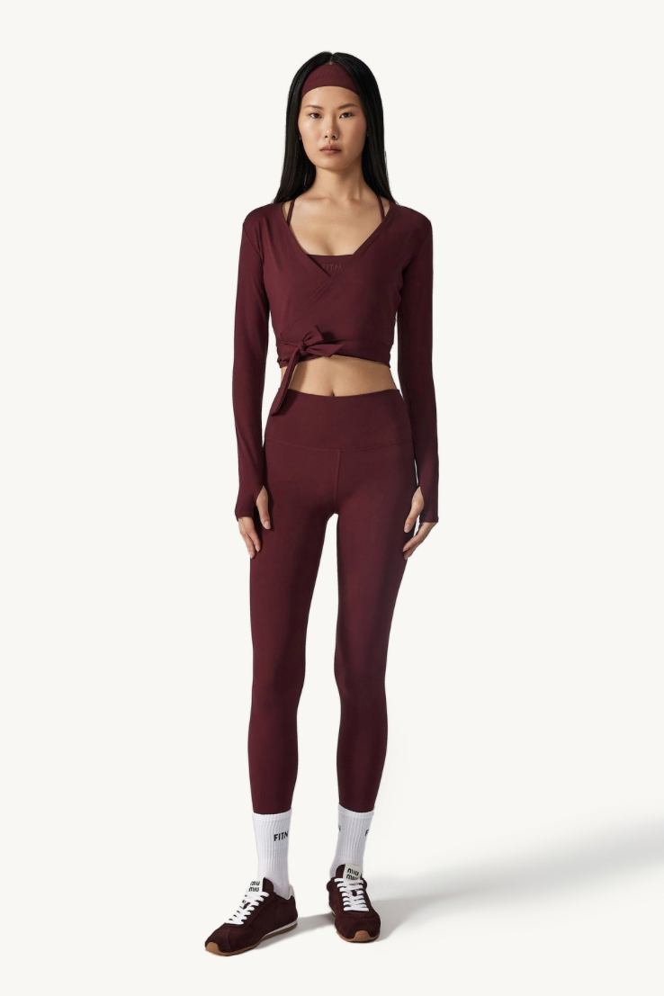 Wrap up top Purple red