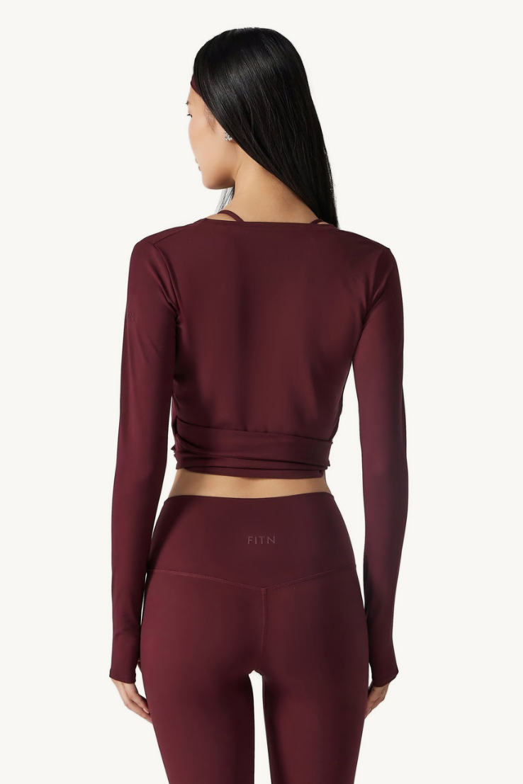 Wrap up top Purple red