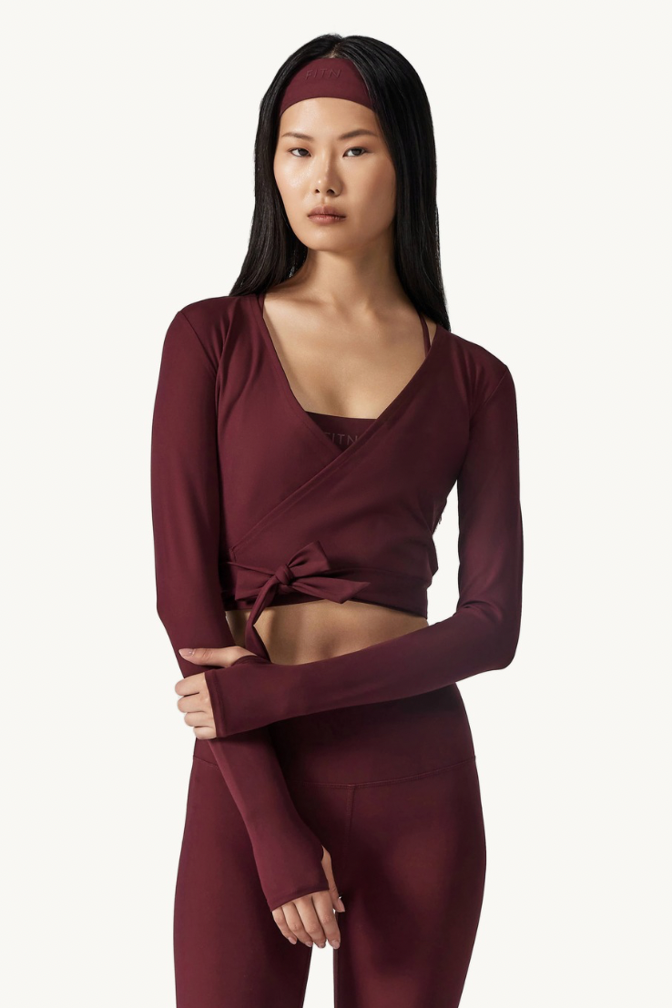 Wrap up top Purple red