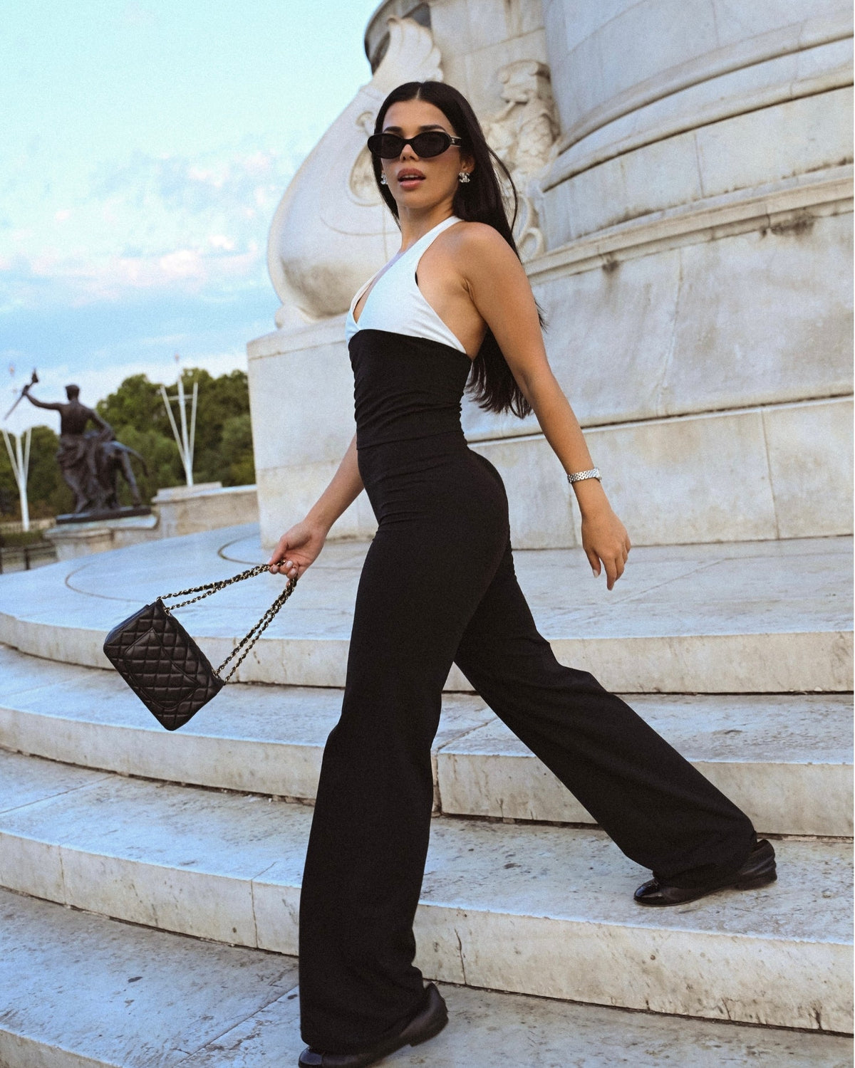 Coco Straight Leg Pant - Black/White