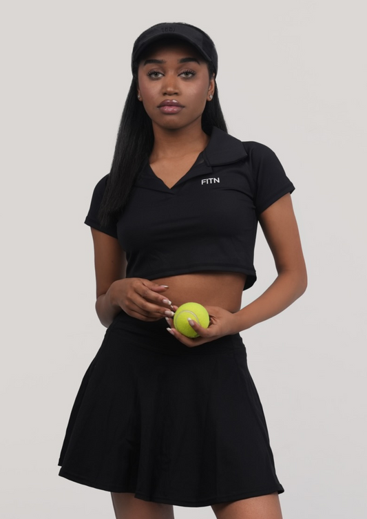 Tennis polo black